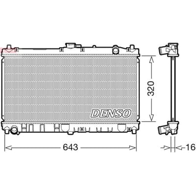 Radiator, motorkoeling DENSO DRM44031