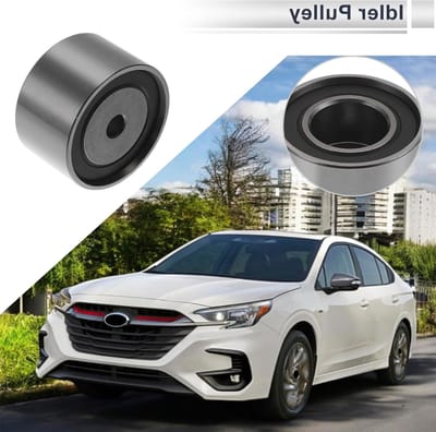 Drive Belt Idler Pulley voor Subaru Legacy 1989-2014 - Serpentine Tensioner, Staal, Zilverkleurig, 1 Stuk, Vervangingsonderdeel, Auto-accessoires, Motoronderdelen