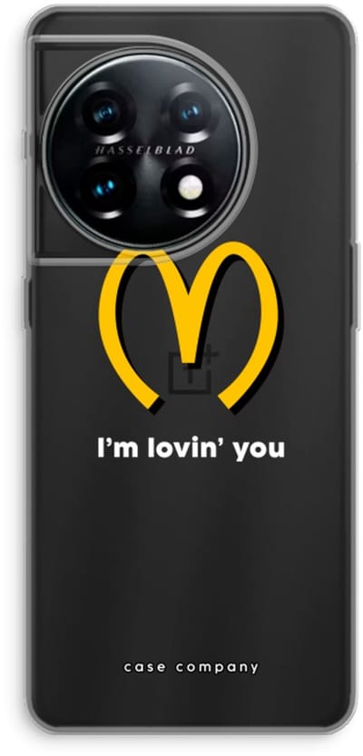 Case Company® - Hoesje geschikt voor OnePlus 11 hoesje - I'm lovin' you - Soft Cover Telefoonhoesje - Bescherming aan alle Kanten en Schermrand