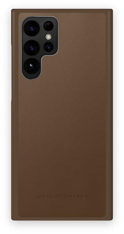 ideal of sweden atelier case introductory unity geschikt voor samsung galaxy s22 ultra intense brown