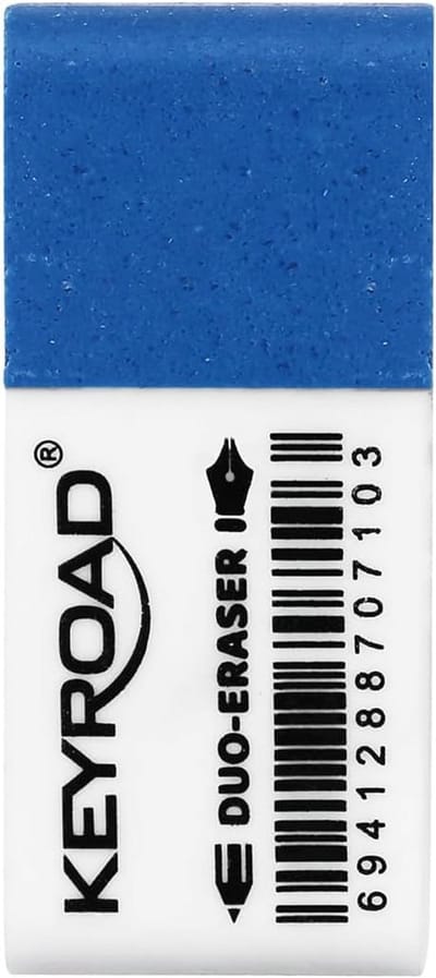 Multifunctionele Gum - Potlood Gum Balpen Gum - Fouten Corrigeren - Dubbelzijdig - 17 x 39 x 12 mm