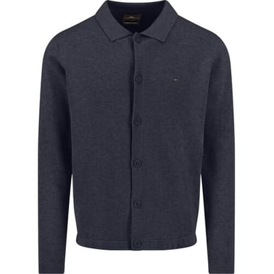 Fynch-Hatton Vest Subtle Cotton Mélange Buttoned Superfine Cotton Navy / male