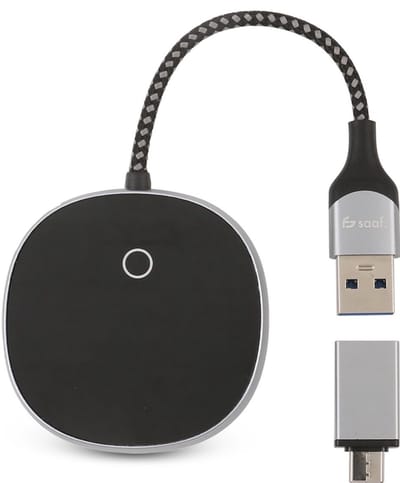 Saaf DS100 Dongle Geschikt voor Apple CarPlay - Draadloos - USB-C + USB-A - Verbind Automatisch