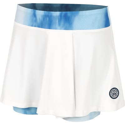 BIDI BADU Watercolour Printed Wavy Rok Dames-Wit,Blauw