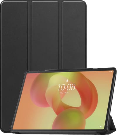 Hoesje - Geschikt voor Lenovo Idea Tab Pro - Dun & Stevig - Trifold Bookcase - Hard Cover - Hardcover Book Case - Tablet Hoes - Zwart