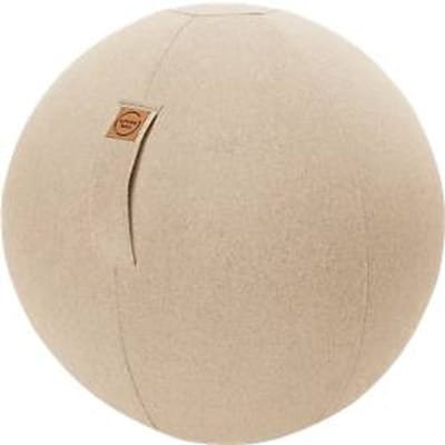Zitbal FELT, vilt-imitatie 100% polyester, wasbaar, scheurvast, draaglus, beige