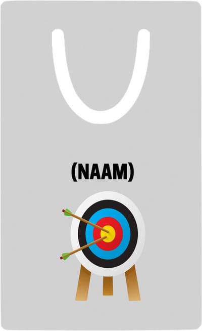 Hacebo® - Dartbord met eigen naam metalen boekenlegger- Dartbord - mensen die houden van darten - gepersonaliseerde - sport - darters - verjaardagscadeau - kado - gift - geschenk - verrassing Bladwijzer boekenleggers - 7.6 cm x 5cm
