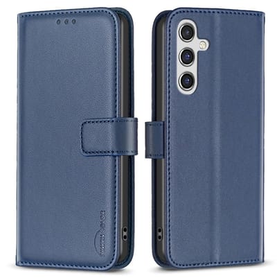 BINFEN Hoesje - Geschikt voor Samsung Galaxy A56 Hoesje - BINFEN Color Book Case - Blauw