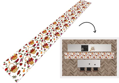 Keukenloper - Keukenmat - Mand - Fruit - Patronen - 400x50 cm - Keuken vloerkleed