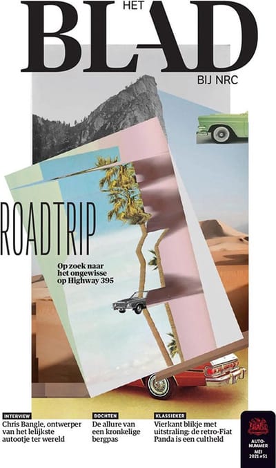HET BLAD NRC EDITIE 51 MEI 2021 ROADTRIP HIGHWAY 395/FIAT PANDA AND CHRIS BANGLE (BMW)