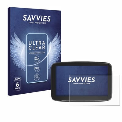 Savvies - Screenprotector voor TomTom GO Classic 6" - Folie Beschermfolie transparant 6 Stuks