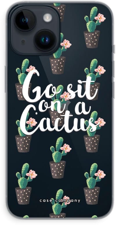Case Company® - Hoesje geschikt voor iPhone 14 hoesje - Cactus quote - Soft Cover Telefoonhoesje - Bescherming aan alle Kanten en Schermrand