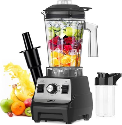 Krachtige Blender - Mixer Keuken - Gezonde Drankjes Maken - 6 Roestvrijstalen Messen - 1.8L Kan - Zwart