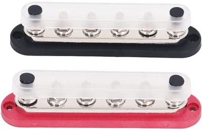 Dailygoody - Power Distribution Block - 2Pcs M8 300A - 12-48V Voor Auto en Boot - Hoogwaardige Kwaliteit - Elektrische Accessoires - Voeding Systeem -..