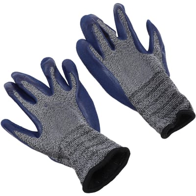 12 Paar Werkhandschoenen Rubber Antislip Voorkomen Slijtage Ademend Beschermend voor Bouw Mechanic gray