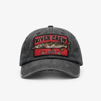 River Crew Snoek Visserspet Grijs - Vissers Pet - Vis Pet - Vissen - Petten - Pet