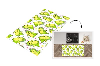 Keukenloper - Loper keuken - Draak - Jongen - Sterren - Regenboog - Design - 120x60 cm - Keukenloper vinyl