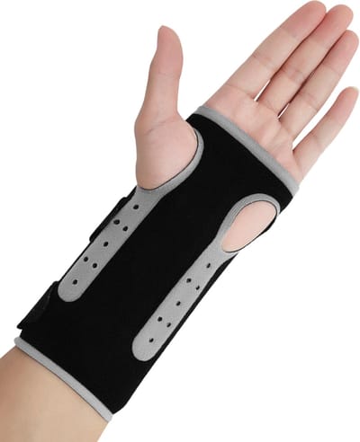U Fit One 1 Stuk Beide Polsbrace - Beide Carpaal Tunnel Syndroom - Wrist Wraps - Polsbandage - Wrist support - RSI - Pols Ondersteuning & Versteviging - Polssteun - Polsbeschermer - Zwart