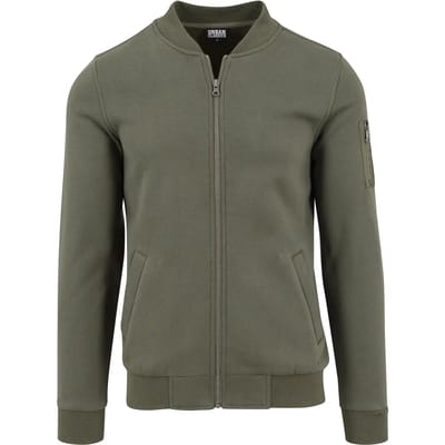Urban Classics - Sweat Bomber jacket - M - Groen