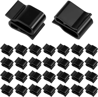Kabelklemmen Zonnepanelen - Kunststof Clips - Veilige Kabelbevestiging - Verwijderbaar Zonder Sporen - 30 Stuks - Zwart