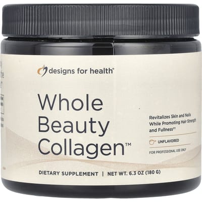Designs For Health, Whole Beauty Collagen™, Zonder smaak, 6.3 oz (180 g)