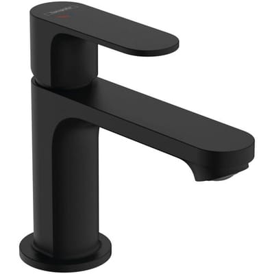 hansgrohe Rebris S - Wastafelmengkraan - Ééngreeps bediening - CoolStart energiebesparend - Met trekwaste - 80mm maat - Mat Zwart