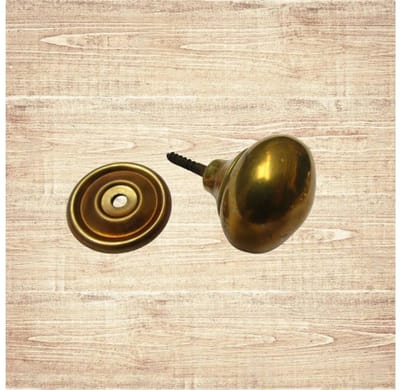 Screw In Cabinet Knob Antique Brass 32mm