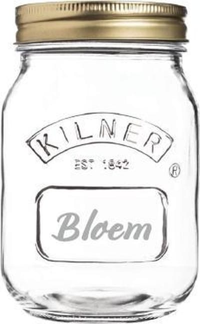 Gegraveerde weckpot 0,5 ltr (Bloem)