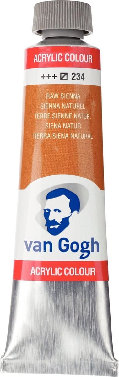 Van Gogh Acrylverf Bruin - Acrylpaint - 234 Sienna Naturel - Acrylic Verf Paint - Acrylaatverf - Bruine Hobbyverf - Watergedragen Verf - Sneldrogende Pigmentrijke Verf - 40ml