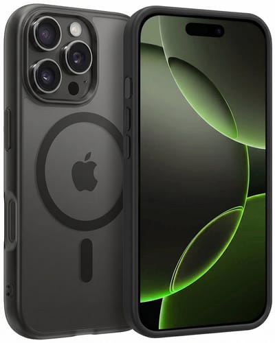 Hoesje Geschikt voor Apple iPhone 16 Pro - Magsafe Compatible - Sterk & Shockproof - Back Cover - Shock Proof Case - Telefoon Hoes Shockproof - Zwart
