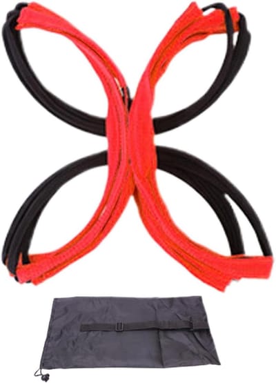 Trainingsladder - Snelheidsladder Behendigheid - Sportprestaties Verbeteren - Draagbaar en Snel Op te Zetten - 40.3 cm Lengte - Rood