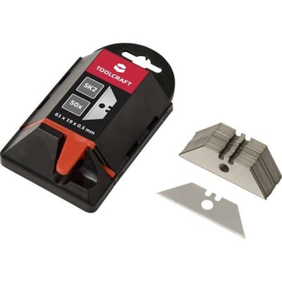 TOOLCRAFT TO-10312170 50x trapeziummes 61 mm met gat SK2 50 stuk(s)