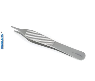 Medluxy - Pincet Adson - 1 x 2 Tanden - 14 cm - Verpleegkunde, EHBO Chirurgische Pincet Weefsel Pincet Tissue Forcep Pince Brucelles
