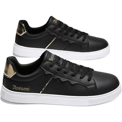 Zomer Nieuwe Herenmode Comfortabele Platte Schoenen Licht Ademend Zachte Zool Schoenen Jeugd Trend Casual Skateboard Schoenen Werkschoenen 44 zwart