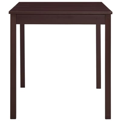 vidaXL - Eettafel - 140x70x73 - cm - grenenhout - donkerbruin
