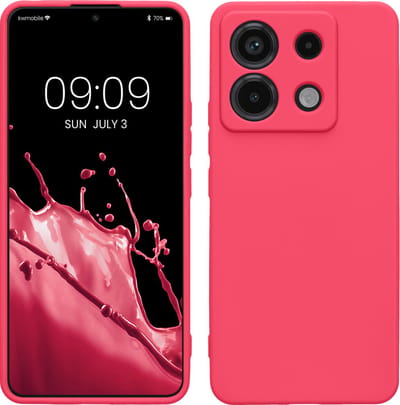 kwmobile telefoonhoesje geschikt voor Xiaomi Redmi Note 13 Pro 5G / Poco X6 5G - Hoesje voor smartphone - Precisie camera uitsnede - In neon roze