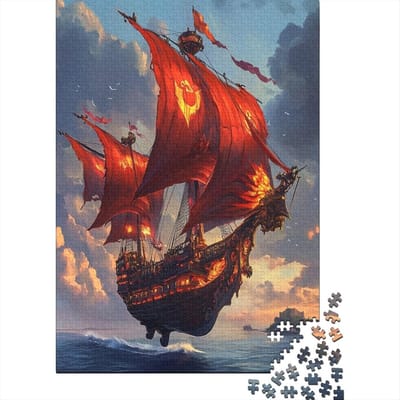 Puzzel Schip - Legpuzzel Volwassenen - Ontspanning Thuis - Hoge Kwaliteit Karton - 75x50 cm - Stijl 8