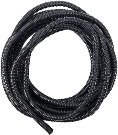 Flexibele Gegolfde Kabel Bescherming Zwart - Gespleten Ribbelbuis voor Kabelbeheer (10mm, 5 Meter)