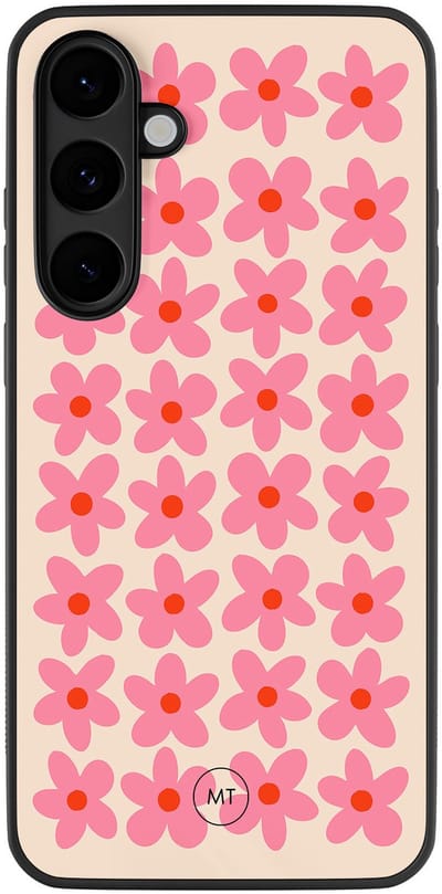 Hoesje geschikt voor Samsung Galaxy S25 FE - Retro Blooms - TPU Hard Case Backcover - Multi - Mooie Telefoonhoesjes