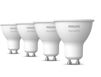 Philips Hue Voordeelpakket - GU10 - met 4 Spotjes - Warmwit Licht - Hue White