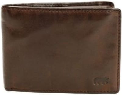 Bear Design Cow Lavato Leren Billfold - Donkerbruin
