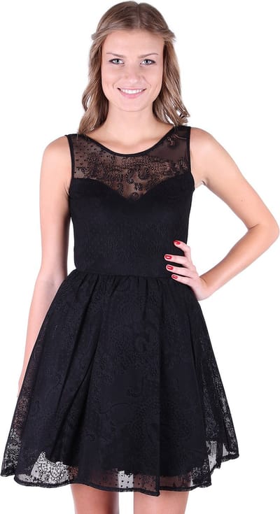 Zwarte kanten ballerina mini
