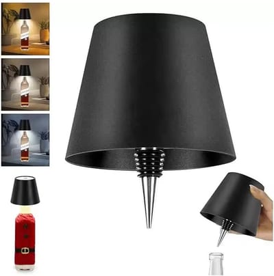 Draadloze tafellamp - Wijnfles - Sterke drank fles - Decoratief - USB - LED