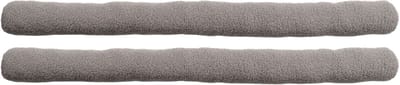 Luance Tochtstopper - 2x - lichtgrijs - Teddy stof - 80 cm - tochtrollen - polyester