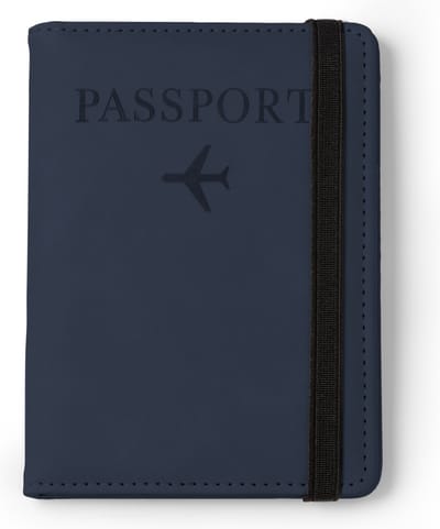 Paspoorthoesje - Paspoorthouder - RFID Bescherming - Beschermhoes voor Paspoort & Kaarthouder - Blauw