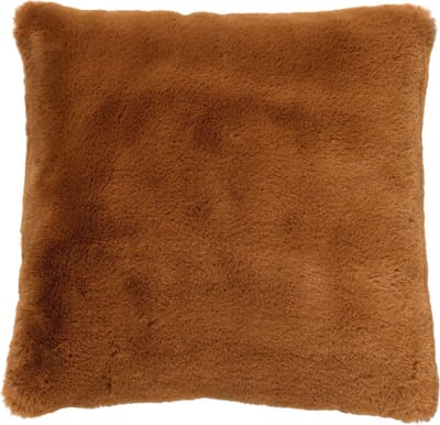 Dutch Decor ZAYA - kussenhoes 60x60 cm - bontlook - extra groot - Tobacco Brown - bruin - met rits - zonder binnenkussen