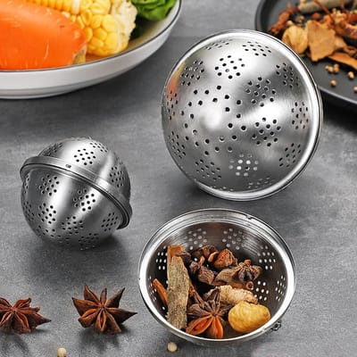 Thee Infuser van RVS voor Kruidige Thee en Soepen, 6.5 cm met Hanghaak voor Gemakkelijk Gebruik