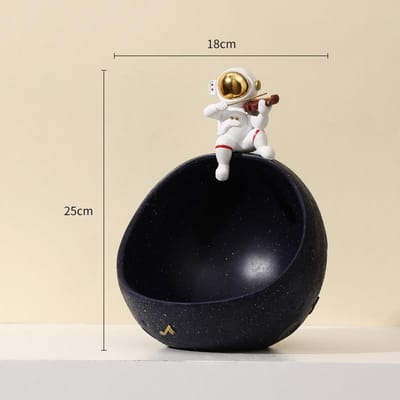 Nordic Creatieve Astronaut Fruitschaal Ornamenten Sleutelopslag Woonkamer Eetkamer Bureau Ingang TV-meubel Woondecoratie black