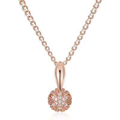 Collier Pendentif Fleur en Cristal Unique Pour Femmes Luxe Couleur Or Rose Zircon Naturel Accessoires Bijoux Vintage beige