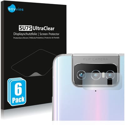 Savvies - Screenprotector voor ASUS Zenfone 7 Pro ZS671KS (ALLEEN Camera Lens) - Folie Beschermfolie transparant 6 Stuks